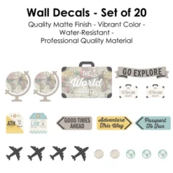 Big Dot Of Happiness World Awaits - Peel And Stick Map Vinyl Wall Art Stickers - Wall Decals - Set Of 20 -Home Decor Store GUEST af9c4558 fcb1 4280 a0ce 86b3ed06d35d