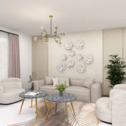 Modern Ornamental Wall Decor Set Of 3 White - Olivia & May 26 Modern Ornamental Wall Decor Set Of 3 White - Olivia & May -Home Decor Store GUEST b06f71b8 ceb1 4886 9c02 26b6e4cec257