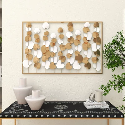 Modern Ornamental Wall Decor Gold - Olivia & May 6 Modern Ornamental Wall Decor Gold - Olivia & May - Image 4