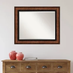 35" X 29" Beveled Vogue Bronze Wall Mirror - Amanti Art -Home Decor Store GUEST b38c2204 0898 485d 9dc3 23e326035f1e