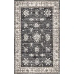 NuLOOM Mollie Machine Washable Traditional Border Area Rug -Home Decor Store GUEST b3ac594b 6d72 46fa b2a7 0650033d115c