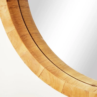 Contemporary Wood Wall Mirror Brown - Olivia & May 7 Contemporary Wood Wall Mirror Brown - Olivia & May - Image 5