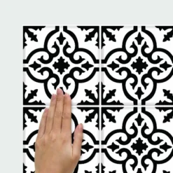 Ornate Tile Backsplash Peel And Stick Giant Wall Decal Black/White - RoomMates -Home Decor Store GUEST b512dd58 45a9 4b11 9617 cf1c19f2346f