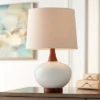 360 Lighting Brice Modern Mid Century Accent Table Lamp 23" High Ivory Ceramic Wood Neck Off White Drum Shade For Bedroom Living Room Bedside Office 2 360 Lighting Brice Modern Mid Century Accent Table Lamp 23" High Ivory Ceramic Wood Neck Off White Drum Shade For Bedroom Living Room Bedside Office -Home Decor Store GUEST b5565276 b780 4dca b25d 3c7a0537177c