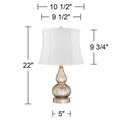 360 Lighting Castine Modern Accent Table Lamps 22" High Set Of 2 Mercury Glass With USB Charging Port White Softback Shade For Living Room House Desk 11 360 Lighting Castine Modern Accent Table Lamps 22" High Set Of 2 Mercury Glass With USB Charging Port White Softback Shade For Living Room House Desk -Home Decor Store GUEST b5cc2e60 6fde 422f 9691 95200e8d8949