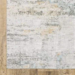 2'x8' Runner Marcel Distressed Abstract Area Rug Gray/Gold - Captiv8e Designs -Home Decor Store GUEST b5cdb559 5067 4275 a1ca 1d8fbaf8bb4f