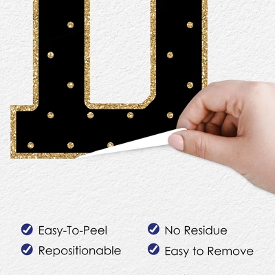 Big Dot Of Happiness Gold Graduation Party Decor - Vinyl Wall Decals - Grad 5 Big Dot Of Happiness Gold Graduation Party Decor - Vinyl Wall Decals - Grad - Image 3