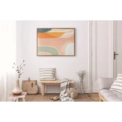 28" X 38" Sylvie Sunrise Over Marrakesh Framed Canvas By Kate Aurelia Holloway Natural - Kate & Laurel All Things Decor -Home Decor Store GUEST b9530e37 dee5 4796 827b 3e39e3fce88b