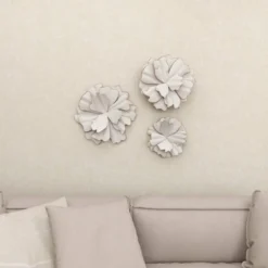 Modern Ornamental Wall Decor Set Of 3 White - Olivia & May 32 Modern Ornamental Wall Decor Set Of 3 White - Olivia & May -Home Decor Store GUEST b9b28f7c 6fc4 4bd7 a373 f5c15090015b