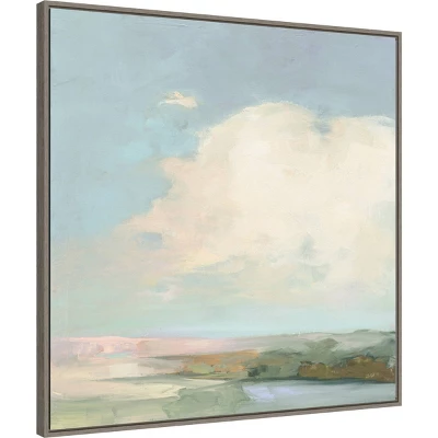 30" X 30" Colorful Horizon II Blue By Julia Purinton Framed Canvas Wall Art Print - Amanti Art 3 30" X 30" Colorful Horizon II Blue By Julia Purinton Framed Canvas Wall Art Print - Amanti Art