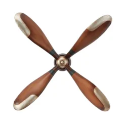32" X 32" Metal Airplane Propeller 4 Blade Wall Decor With Aviation Detailing Brown - Olivia & May -Home Decor Store GUEST bd9602ab e68f 45b6 a13b a11c6532a60a