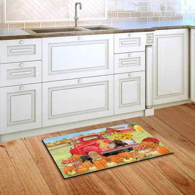 Fall Puppies Doormat Pumpkins Floral Indoor / Outdoor 30" X 18" Briarwood Lane 5 Fall Puppies Doormat Pumpkins Floral Indoor / Outdoor 30" X 18" Briarwood Lane - Image 3