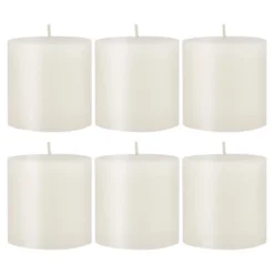 6pk Unscented Flat Top Smooth Pillar Candles White - Stonebriar Collection -Home Decor Store GUEST be523f7b 5466 42b1 941c 61fcece512a4