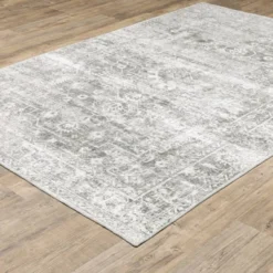 Micah Washable Distressed Oriental Indoor Area Rug Gray/Ivory - Captiv8e Designs -Home Decor Store GUEST c05f089b 7f0f 4936 822c f44d2d4fe3eb