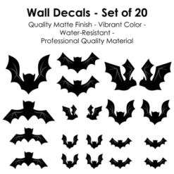 Big Dot Of Happiness Black Bats - Peel And Stick Halloween Vinyl Wall Art Stickers - Wall Decals - Set Of 20 14 Big Dot Of Happiness Black Bats - Peel And Stick Halloween Vinyl Wall Art Stickers - Wall Decals - Set Of 20 -Home Decor Store GUEST c593b995 fb9f 41bf 8af9 a30a3f35305f