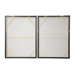 Set Of 2 Canvas Geode Glitter Flakes Framed Wall Arts With Gold Frame - CosmoLiving By Cosmopolitan