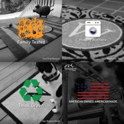 2'x3' ColorStar Greek Grid Door Mat Chocolate - Bungalow Flooring -Home Decor Store GUEST c6b6a7a9 4eb4 46e4 adb5 94b131214201