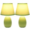 9.45" 2pk Petite Ceramic Oblong Bedside Table Desk Lamps With Matching Tapered Drum Shade Green - Creekwood Home 2 9.45" 2pk Petite Ceramic Oblong Bedside Table Desk Lamps With Matching Tapered Drum Shade Green - Creekwood Home -Home Decor Store GUEST c87521b6 d05d 43ab b2fe 3b159f7e143d