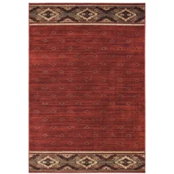Weston Geometric Border Area Rug Red/Gold - Captiv8e Designs -Home Decor Store GUEST c90c055d a7b5 41b8 8c92 d724783814b5