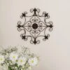 Medallion Metal Wall Art- 14.25 Inch Square Open Edge Metal Home Décor, Hand Crafted With Distressed Finish- Mounting Screws Included By Lavish Home -Home Decor Store GUEST cab47969 d247 4f55 8551 7bd46dcd3267