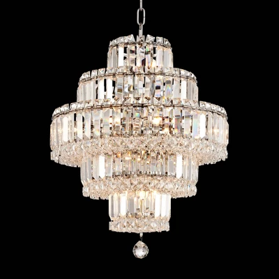 Vienna Full Spectrum Magnificence Chrome Chandelier 18 1/2" Wide Modern Faceted Crystal Glass 18-Light LED Fixture For Dining Room Home Kitchen Island 3 Vienna Full Spectrum Magnificence Chrome Chandelier 18 1/2" Wide Modern Faceted Crystal Glass 18-Light LED Fixture For Dining Room Home Kitchen Island