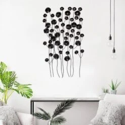 LuxenHome Black With Gold Flowers Abstract Metal Wall Art 18 LuxenHome Black With Gold Flowers Abstract Metal Wall Art -Home Decor Store GUEST cb1cff3c 9d8a 4082 b6f4 38630074c004