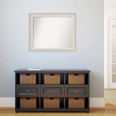 33" X 27" Non-Beveled Trio White Wash Silver Wall Mirror - Amanti Art 7 33" X 27" Non-Beveled Trio White Wash Silver Wall Mirror - Amanti Art - Image 5