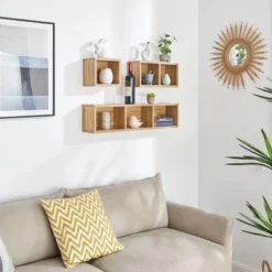 3pc Bauhaus Floating Geometric Cubby Wall Shelf Set - Danya B. -Home Decor Store GUEST cf50f391 77a4 4a76 a3b1 d28ff2c61f29