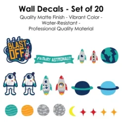 Big Dot Of Happiness Blast Off To Outer Space - Peel And Stick Nursery And Kids Room Vinyl Wall Art Stickers - Wall Decals - Set Of 20 -Home Decor Store GUEST d0c13447 4b96 4b0f baba 13816eae235a