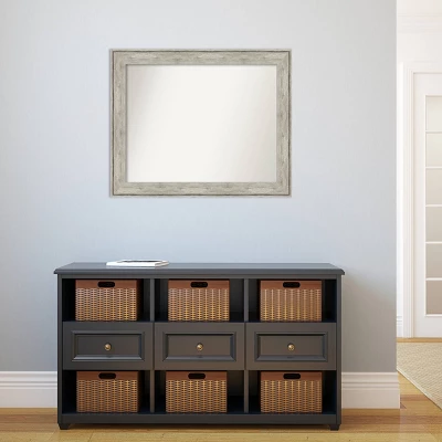 33" X 27" Non-Beveled Crackled Metallic Wall Mirror - Amanti Art 7 33" X 27" Non-Beveled Crackled Metallic Wall Mirror - Amanti Art - Image 5