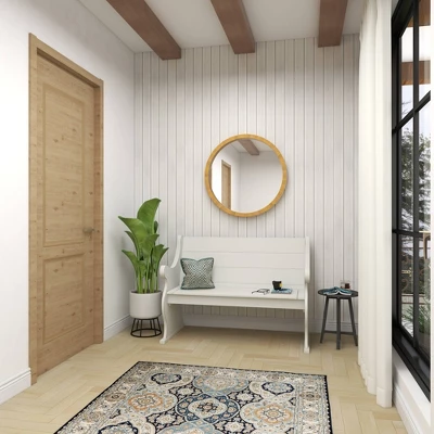 Contemporary Wood Wall Mirror Brown - Olivia & May 16 Contemporary Wood Wall Mirror Brown - Olivia & May - Image 14