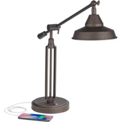 Franklin Iron Works Turnbuckle Rustic Farmhouse Desk Lamp 25" High Oil Rubbed Bronze With USB Charging Port LED Adjustable Metal Shade For Bedroom 11 Franklin Iron Works Turnbuckle Rustic Farmhouse Desk Lamp 25" High Oil Rubbed Bronze With USB Charging Port LED Adjustable Metal Shade For Bedroom -Home Decor Store GUEST d529b0bb bad9 4c2e 94e8 f892a1bf7995