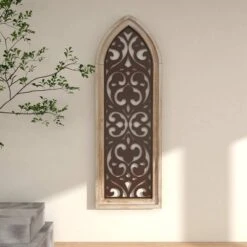 Metal Abstract Carved Design Wall Decor With Arched Frame Brown - Olivia & May -Home Decor Store GUEST d5e84f53 a7c7 4947 ab3a 5bb23c11b2bb