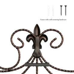 Medallion Metal Wall Art- 14.25 Inch Square Open Edge Metal Home Décor, Hand Crafted With Distressed Finish- Mounting Screws Included By Lavish Home -Home Decor Store GUEST d820ad8b 94cb 4f53 bbfe 17e7d4fde74a