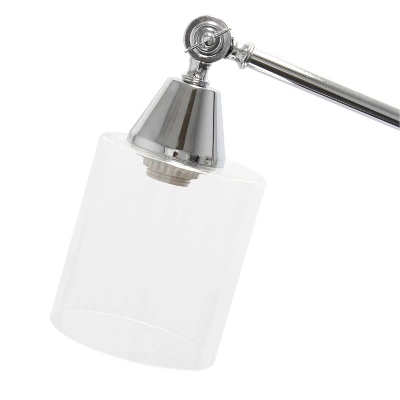 Swing Arm Floor Lamp With Glass Cylindrical Shade Chrome - Lalia Home 7 Swing Arm Floor Lamp With Glass Cylindrical Shade Chrome - Lalia Home - Image 5