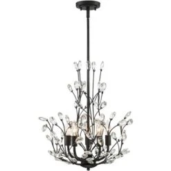 Regency Hill Aurine Matte Black Pendant Chandelier 18" Wide Modern Clear Crystal Glass Leaf 5-Light Fixture For Dining Room Foyer House Kitchen Island 12 Regency Hill Aurine Matte Black Pendant Chandelier 18" Wide Modern Clear Crystal Glass Leaf 5-Light Fixture For Dining Room Foyer House Kitchen Island -Home Decor Store GUEST dbf17b03 3b29 4929 a345 f3f396b08db5