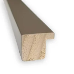 38" X 26" Non-Beveled Svelte Clay Gray Wood Wall Mirror - Amanti Art