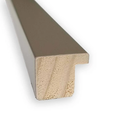 38" X 26" Non-Beveled Svelte Clay Gray Wood Wall Mirror - Amanti Art 3 38" X 26" Non-Beveled Svelte Clay Gray Wood Wall Mirror - Amanti Art