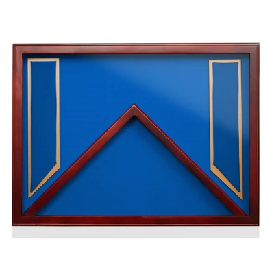 Reminded Military Shadow Box Display Case For Medals & Burial Flag - Solid Wood Cabinet With Velvet Insert 3 Reminded Military Shadow Box Display Case For Medals & Burial Flag - Solid Wood Cabinet With Velvet Insert