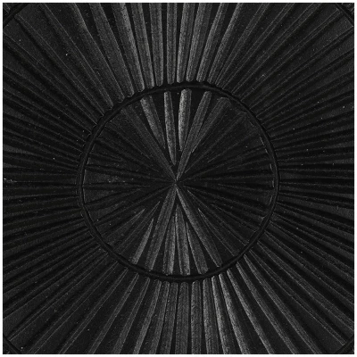 Wood Geometric Handmade Intricately Carved Radial Wall Decor Black - Olivia & May 3 Wood Geometric Handmade Intricately Carved Radial Wall Decor Black - Olivia & May