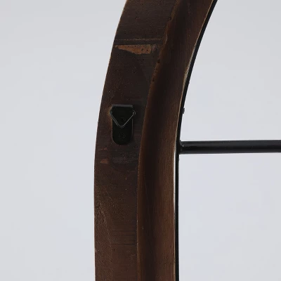 LuxenHome Rustic Wood And Black Metal Arched Window Wall Decor 6 LuxenHome Rustic Wood And Black Metal Arched Window Wall Decor - Image 4