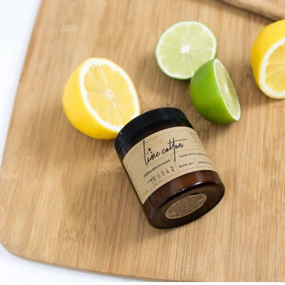 Lime Cotton Candle - Freres Branchiaux 3 Lime Cotton Candle - Freres Branchiaux