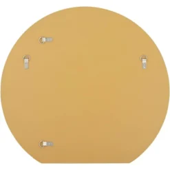 Noble Park Round Flat Bottomed Vanity Decorative Wall Mirror Modern Beveled Edge Matte Gold Frame 31 1/2" Wide For Bathroom Bedroom Living Room House -Home Decor Store GUEST e14e496d ba55 4dcd bb96 cbe30d43afc3