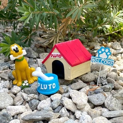 Disney 4pc Polyester/Stone Pluto Miniature Garden Set 5 Disney 4pc Polyester/Stone Pluto Miniature Garden Set - Image 3