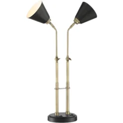 Possini Euro Design Sentry Modern Mid Century Desk Lamp 23" High Black Brass With USB Charging Port LED Adjustable Cone Shade For Bedroom Living Room 17 Possini Euro Design Sentry Modern Mid Century Desk Lamp 23" High Black Brass With USB Charging Port LED Adjustable Cone Shade For Bedroom Living Room -Home Decor Store GUEST e240447e 5fa7 45ac adb1 c441648f3303