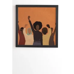 Nawaalillustrations Power To The People Framed Wall Art Black - Deny Designs -Home Decor Store GUEST e24e689e 72b9 4e03 8c84 5a9a35163bed
