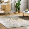 6'7"x9' Amaya Abstract Area Rug Gold - NuLOOM -Home Decor Store GUEST e482ca1b 782d 4e32 9797 4837bdd2df1e