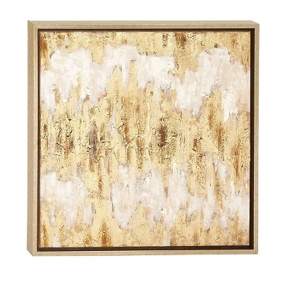Glam Canvas Abstract Framed Wall Art With Gold Frame Beige - CosmoLiving By Cosmopolitan 7 Glam Canvas Abstract Framed Wall Art With Gold Frame Beige - CosmoLiving By Cosmopolitan - Image 5