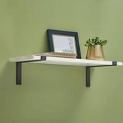 23.6" X 9.8" Lite Vintage Pine Shelf White - Dolle Shelving 4 23.6" X 9.8" Lite Vintage Pine Shelf White - Dolle Shelving - Image 2