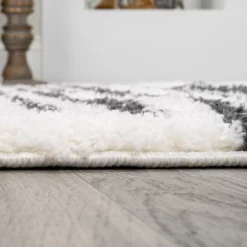 Elm Diamond Stripe Geometric Shag Indoor Area Rug - JONATHAN Y -Home Decor Store GUEST e65a2f01 0fc1 47ad ba56 08cf8c8fef53